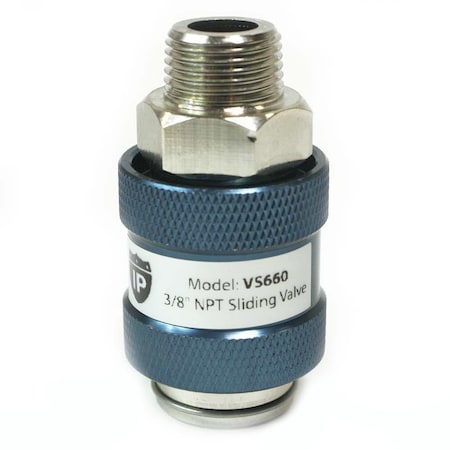 Interstate Pneumatics Pneumatic Hand Slide Valve 3/8 Inch FPT x 3/8 Inch MPT VS660